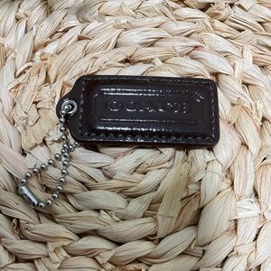 Brown Leather Coach Hang Tag
